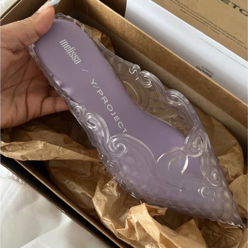 Melissa Y/Project Women's Purple Transparent mules